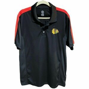 NHL Chicago Blackhawks NHL Black Polo Large‎